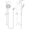 Душевой гарнитур IDEAL STANDARD IDEALRAIN EVO JET DIAMOND XL3 B1762AA